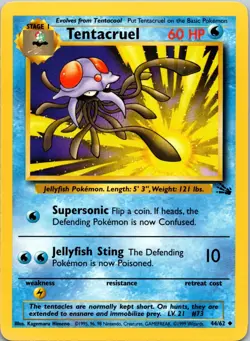 Tentacruel 44/62 Fossil Unlimited NM Pokemon TCG - Image 1