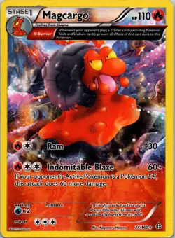 Magcargo (Omega) 24/160 XY - Primal Clash MP Holo Pokemon TCG - Image 1