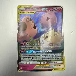 Pokemon TCG Togepi & Cleffa & Igglybuff GX 143/236 Cosmic Eclipse Ultra Rare NM - Image 1