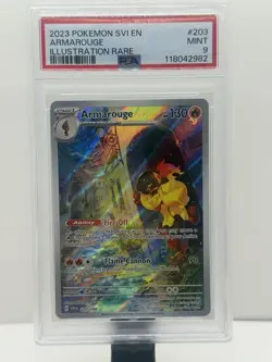 Pokemon SV01 Scarlet & Violet Armarouge Illustration Rare 203/198 Holo PSA 9 - Image 1
