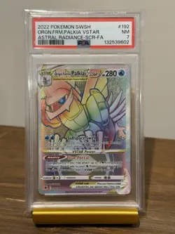 PSA 7 Near Mint Pokemon Astral Radiance Origin Forme Palkia VSTAR Secret #192 - Image 1