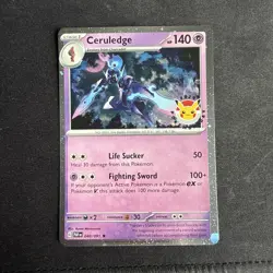 Ceruledge NM Pokemon Day 2024 Cosmos Holo Paldean Fates 040/091 Pokemon TCG - Image 1