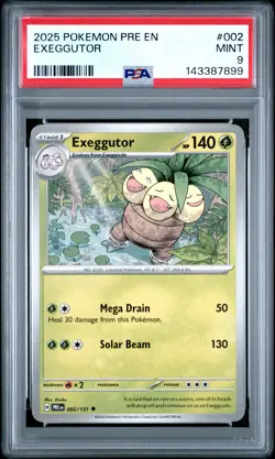 2025 POKEMON PRE EN-PRISMATIC EVOLUTIONS #002 EXEGGUTOR PSA 9 - Image 1