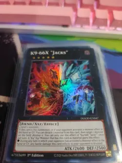 Yugioh! K9-66X "Jacks" - DOOD-EN047 - Super Rare - 1st Edition Near Mint, Englis - Image 1