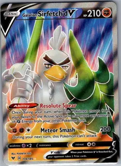 Galarian Sirfetch'd V (Full Art) 174/185 Vivid Voltage - Pokemon Card - NM - Image 1