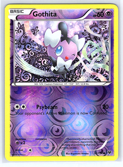 Gothita [Reverse Holo] 32/124 Fates Collide LP Pokemon Card - Image 1