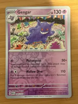 Pokemon Gengar Reverse Holo Card 094/165 Rare Sv: Scarlet & Violet 151 NM - Image 1