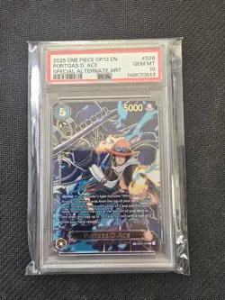 One Piece Card Game Portgas D Ace SP Carrying On His Will PSA 10 English - Image 1