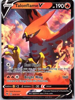 Talonflame V 029/185 SWSH04: Vivid Voltage - Pokemon Card - NM - Image 1