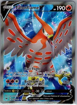 Talonflame V (Full Art) 168/185 SWSH04: Vivid Voltage - Pokemon Card - NM - Image 1