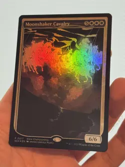 1X TEXTLESS FOIL Moonshaker Cavalry MINT MTG Magic Full Art SCH PROMO EDH CEDH - Image 1