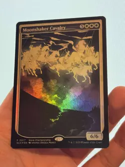 1X TEXTLESS FOIL Moonshaker Cavalry MINT MTG Magic Full Art SCH PROMO EDH CEDH - Image 3