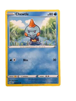 New: 2021 Pokemon TCG Chewtle 080 Swsh08: Fusion Strike Regular Common - Image 1