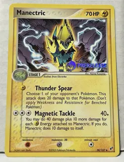 2005 Pokemon TCG Pre-Release Stamped Deoxys Manectric #38/107 - Image 1