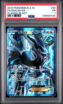 2013 POKEMON B&W PLASMA BLAST #99 FULL ART/DIALGA EX PSA 1 - Image 1