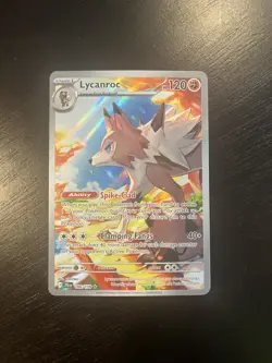 Pokemon Lycanroc Illustration Rare IR 166/159 Sv09: Journey Together JTG NM - Image 1