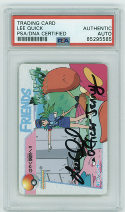 PSA Signed Lee Quick Pokemon Japanese 1998 Carddass Anime Vending Officer Jenny - Image 1