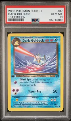 2000 POKEMON ROCKET #37 DARK GOLDUCK 1ST EDITION PSA 10 - Image 1