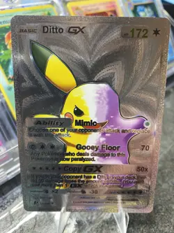 Ditto / Pikachu GX Silver Foil FAN ART - Collector Pokemon Card - *NM* *FAN ART* - Image 1