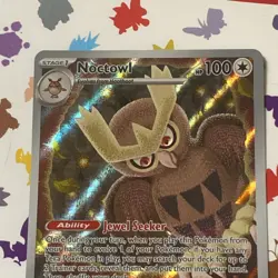 Pokemon Noctowl TCG SVP141 Stellar Crown Black Star Promo Card NM/MT Condition - Image 3