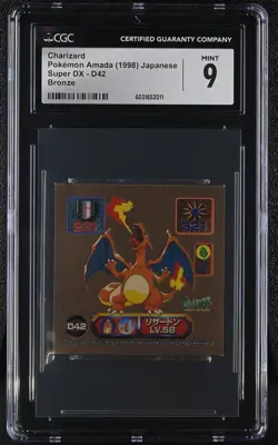 CGC Mint 9 - Charizard (Bronze Holo) - D42 - Pokemon Amada - 1998 Super DX - Image 1