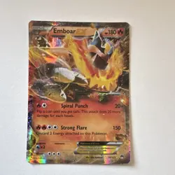 Pokemon Emboar EX Ultra Rare Holo Breakpoint 14/122 Basic 180 HP Strong Flare - Image 1
