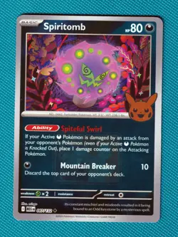 Pokemon TCG Spiritomb 087/132 Mega Evolutions Play! Halloween Stamped Promo Mast - Image 1