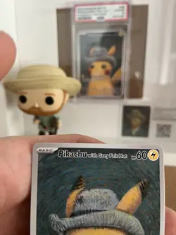 Pikachu with Grey Felt Hat - Van Gogh Promo SVP 085 Pokemon - Image 2