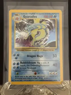 Pokemon TCG Gyarados 6/102 Base Set Unlimited Holo Lightly Played LP - Image 1