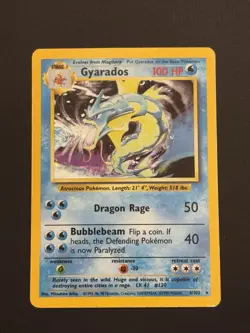 Pokemon TCG Gyarados 6/102 Base Set Unlimited Holo Lightly Played LP - Image 2