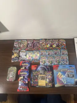 Pokemon TCG Booster Packs & Tins Lot Paradox Rift Silver Tempest Journey togther - Image 1