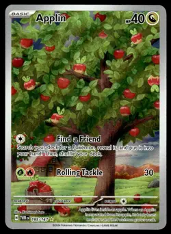 Pokemon TCG SV06: Twilight Masquerade #185/167 Applin NM - Image 1