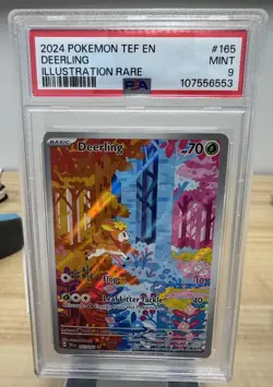 Pokemon Temporal Forces Deerling Illustration Rare Holo Card 165/162 TCG PSA 9 - Image 1