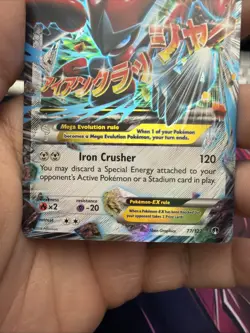 Pokemon TCG M Scizor EX Breakpoint Holo Ultra Rare Card 77/122 NM Condition - Image 3