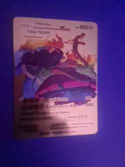 POKEMON Gold Charizard Blastoise Venusaur Vmax Tag Team Card HP 400 Starter - Image 3