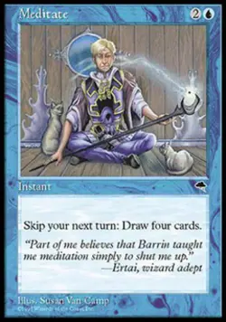 Meditate - Damaged / Poor MTG Tempest - Image 1