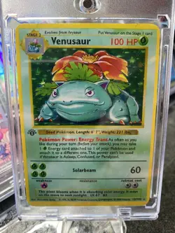 Venusaur 1st edition Gold Metal Pokemon Card Collectible - *NM* - Image 1