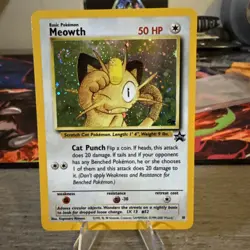 Meowth #10 Black Star Promo Holo Rare Vintage 2000 Pokemon Card - Image 1