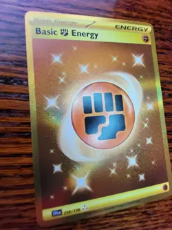 Pokemon Scarlet & Violet Base Set Basic Fighting Energy Hyper Rare 258/198 FA NM - Image 4