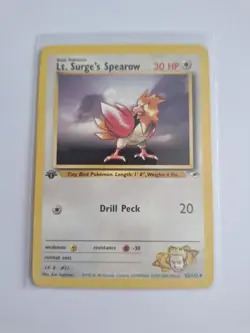Lt. Surge’s Spearow 1st Edition Gym Heroes 52/132 WOTC Vintage Pokemon - Image 1