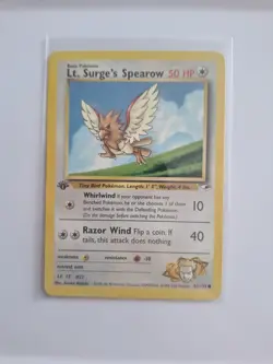 Pokemon TCG Lt. Surge's Spearow Gym Heroes 83/132 Regular 1st Edition Common - Image 1