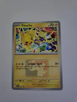 WINNER Pokemon Pikachu TCG 2025 World Championship Promo Card. NM - Image 1
