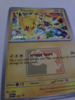WINNER Pokemon Pikachu TCG 2025 World Championship Promo Card. NM - Image 3