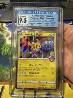 CGC 9.5 Blue Label W/ SUBGRADES Kanazawa's Pikachu 2020 Pokemon Center 144/S-P - Image 1