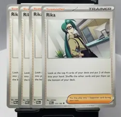 4x Pokemon Rika Paradox Rift Trainer 172/182 NM Playset - Image 1