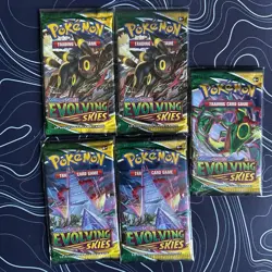 Pokemon TCG Evolving Skies 5 Booster Packs - Image 1