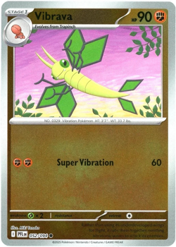 Vibrava - 052/094 - Reverse Holo - Pokemon Phantasmal Flames - Image 1