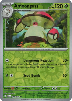 Amoonguss - 011/086 - Reverse Holo - Pokemon Black Bolt ENG - Image 1