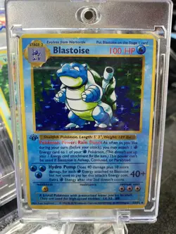 Blastoise 1st edition Gold Metal Pokemon Card - *NM* - Image 1