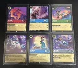 Disney Lorcana Aladdin Theme 6 Card Lot Jasmine/Genie - Image 1